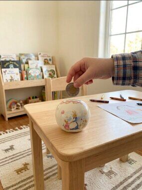 Bunnykins Sweet Hearts 2004 Royal Doulton Money Ball Piggy Bank